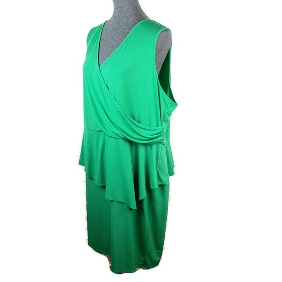 Lane Bryant Dress Green Plus Size 24 - Picture 2 of 9